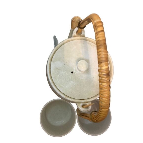 Vintage Japanese Ceramic Tea Set Kettle Cups Porcelain Collectible Oriental - Picture 4 of 7